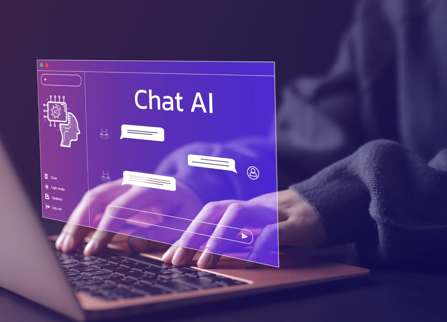 Laptop showing Artificial Intelligence Image